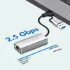USB-A/-C prie 2,5G Ethernet adapteris, pilkas