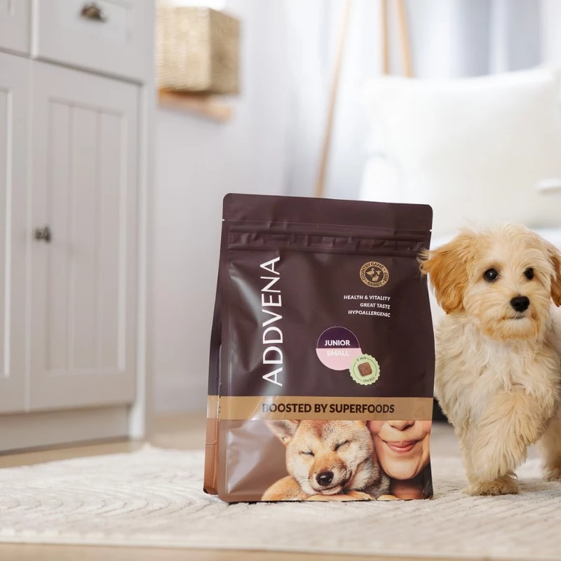 ADDVENA Boosted by superfoods Junior Small Beef sausas šunų ėdalas - 2,5 kg