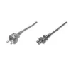 Assmann maitinimo laidas Schuko – C5 M/F, 1,2 m, H05VV-F3G 0,75 mm², juodas (AK-440115-012-S)