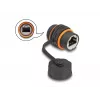 DeLOCK 88145 RJ45 į RJ45 Cat.6A juodas tinklo jungiklis su IP68 apsauga