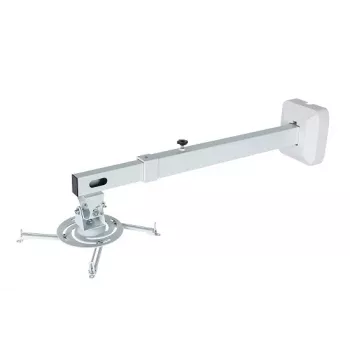 Sieninis laikiklis AVTEK WallMount Next 1200 – plieninis, baltas, teleskopinis, 360° sukimasis, pakreipimas ±42°, maks. apkrova 20 kg
