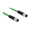 DeLOCK tinklo kabelis M12 (4 kontaktų) (M) į M12 (4 kontaktų) (M) - 5,0 m - SF/FTP - be halogenų - žalias (85920)