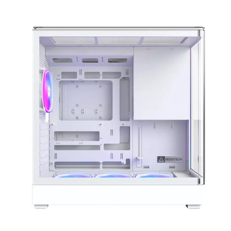 PC korpusas Montech KING 45 PRO (W) — balta midi bokštinė Micro ATX / Mini-ITX