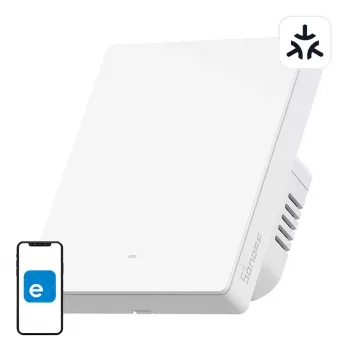 Sieninis išmanus „Wi‑Fi“ jungiklis Sonoff M5-1C-80W, 1 kanalo, rėmui, 80 W