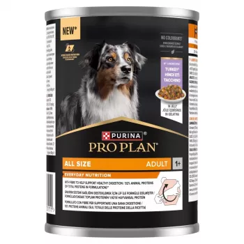 PURINA Pro Plan Kasdienė mityba Visų dydžių Suaugusiems Kalakutiena želėje - šlapias šunų ėdalas - 400g