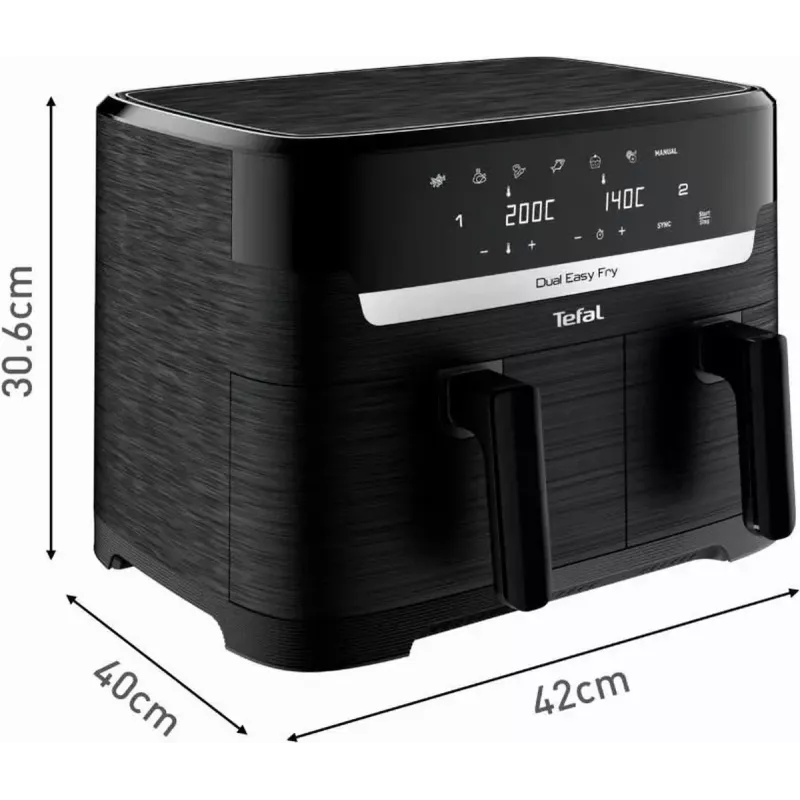 Tefal Easy Fry EY901N dviguba karšto oro gruzdintuvė 8,3 L 2700 W juoda
