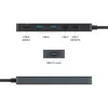 USB-C stotelė HYPER HD4101BKGL — 5 prievadų (USB-C, USB 3.2 Gen1 Type-A, HDMI 4K), 5000 Mbit/s, Juoda