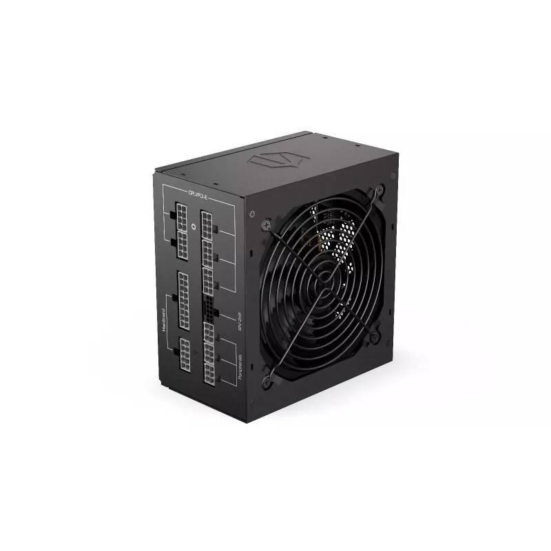 Maitinimo blokas ENDORFY Supremo FM6 850 W, 24 kontaktų ATX, pilnai modulinis, 80 PLUS Gold, 120 mm ventiliatorius, juodas