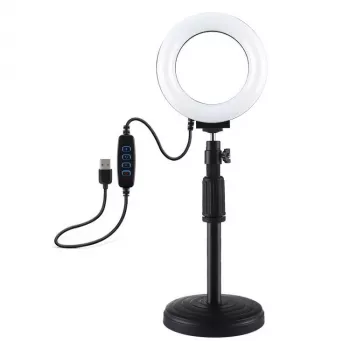 Puluz PU391 LED žiedinė lempa su reguliuojamu pagrindu