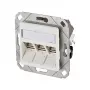 METZ CONNECT BTR C6A modulis 3 prievadai 270° UPk - jungties lizdas, įmontuojamas - RJ-45 x 3 - gryna balta, RAL 9010 (130B12D31102-E)