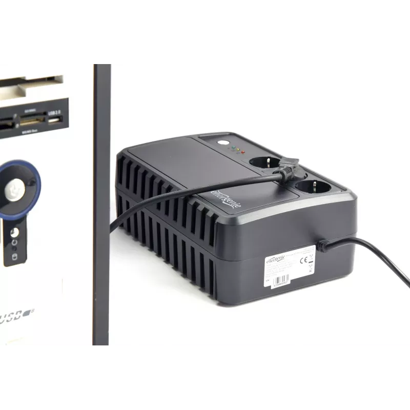 Nepertraukiamo maitinimo šaltinis Gembird EG-UPS-3SDT1000-01, linijinis-interaktyvus, 1 kVA / 600 W, 3 lizdai