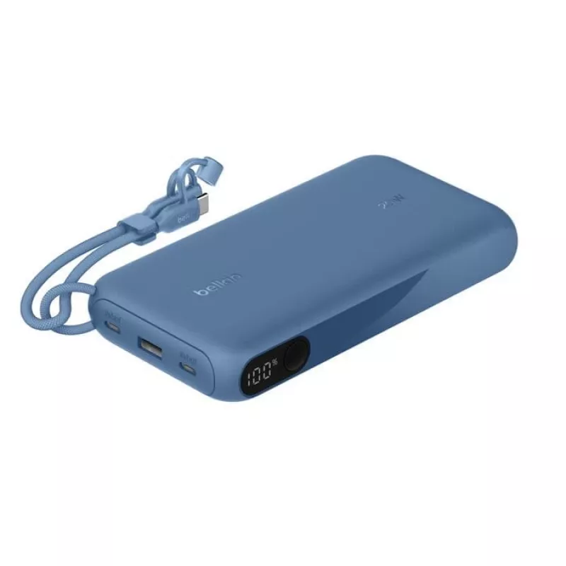 Nešiojamas power bank Belkin BPB028hqBL 20000 mAh, 2× USB‑C, 1× USB‑A, mėlynas