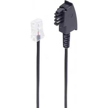 Telefono laidas ShiverPeaks BS70002-1 1 m Juodas RJ-45 TAE (F)
