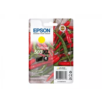 Rašalo kasetė Epson 503XL geltona, originali didelės talpos (XL), 6,4 ml, vienoje pakuotėje