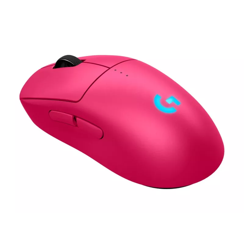 Logitech G PRO 2 – žaidimų pelė – dešiniarankiams ir kairiarankiams – optinė – 8 mygtukai – belaidė, laidinė – 2,4 GHz, USB – USB Logitech LIGHTSPEED imtuvas – rožinė (910-007310)