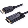 Value 11.99.5802 Vaizdo kabelis-adapteris 2 m VGA (D-Sub) DisplayPort Juodas (11.99.5802)