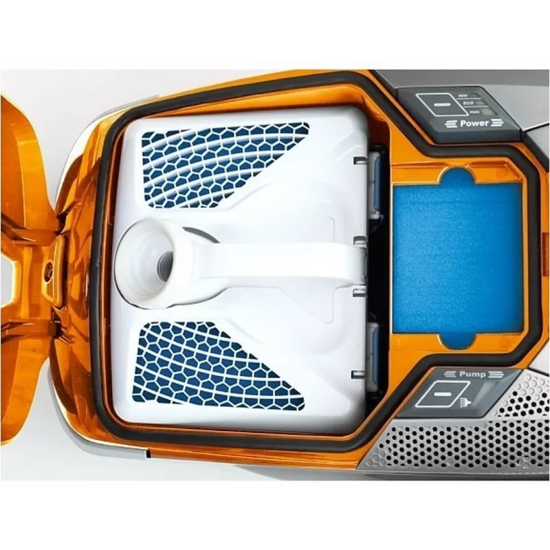 Cikloninis dulkių siurblys THOMAS Aqua + Pet & Family 1.8 L — sausas ir šlapias valymas, 1700 W, oranžinis/pilkas