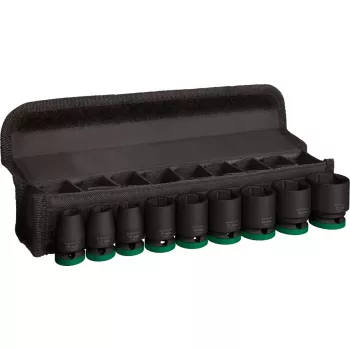 Impulsinių lizdų rinkinys Bosch Powertools PRO 1/2 colio 9 dalių, juodas