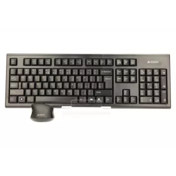A4Tech 7100N belaidė klaviatūra ir pelė, RF, QWERTY anglų, juoda