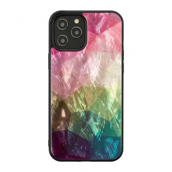 Apsauginis dėklas iKins, skirtas Apple iPhone 12 / 12 Pro – vandens gėlių dizainas, juodas