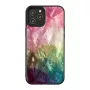 Apsauginis dėklas iKins, skirtas Apple iPhone 12 / 12 Pro – vandens gėlių dizainas, juodas