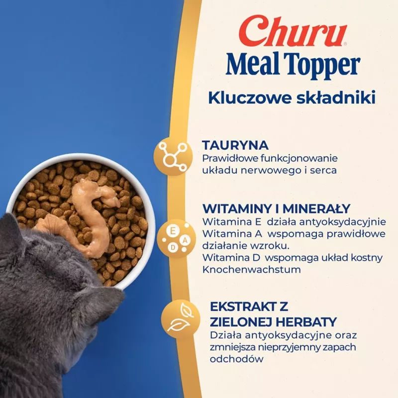 INABA Churu Meal Topper Tuna su lašiša, 4 x 14 g pakeliai