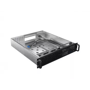 Lanberg SC01-5202-12B 2U juodas 19 inch stovo korpusas su 3 ventiliatoriais HDD+SSD