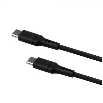 USB-C į USB-C laidas FIXED FIXDLS-CC12-BK, 1,2 m, 60 W galia ir duomenys