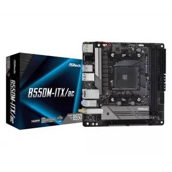 Motininė plokštė ASRock B550M-ITX/ac AMD B550 Socket AM4 mini ITX