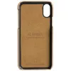 Krusell Sunne 2 Card dėklas iPhone XS Max 16,5 cm smėlio spalvos