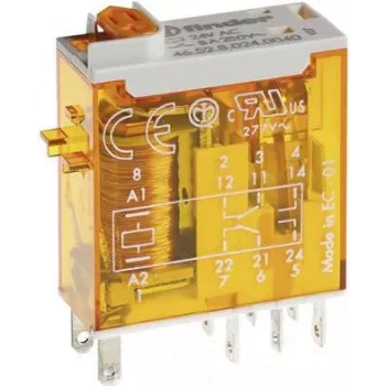 FINDER S.p.A. Miniatiūrinė kištukinė relė 46.52.8.024.0054 (465280240054)