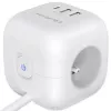Power Cube QOLTEC 52547 ilgintuvas 3×AC lizdai, 2×USB-A, 1×USB-C PD 20W
