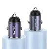 Automobilinis įkroviklis usams C38 30W — 1x USB-A + 1x USB-C greitas įkrovimas