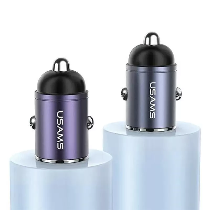 Automobilinis įkroviklis usams C38 30W — 1x USB-A + 1x USB-C greitas įkrovimas