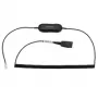 Jabra GN1218 AC 2m spiralinis laidas, juodas