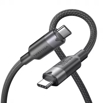 Vention USB 3.2 5A 10Gbps 1m juoda USB-C į USB-C laidas