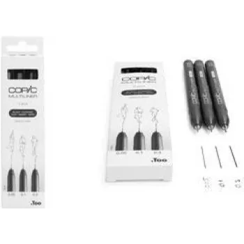 COPIC Multiliner Fineliner juodas 0,05 + 0,1 + 0,3 mm, 3 vnt. (22075631)