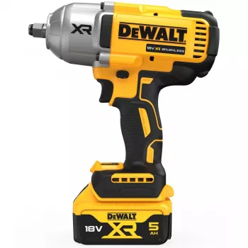 DeWALT DCF900P2T-QW 1/2 colio smūginis veržliaraktis bešepetėliu varikliu 18 V, 1898 N·m, 5 Ah baterija, 2 baterijos, įkroviklis, dėklas