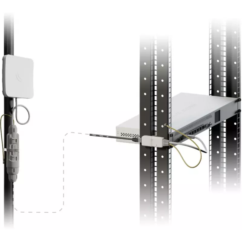 Mikrotik RBGESP apsauga nuo viršįtampių Black