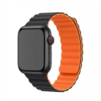 GUAN Armband Premium Pro, skirtas Apple Watch 38/40/41/42 mm – oranžinė/juoda