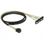 SCSI kabelis DeLOCK 85685 Juodas Geltonas 1 m 1 x Mini SAS HD SFF-8643 4 x SATA 7 pin