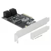 DeLOCK 90396 PCIe plokštė su 4 vidiniais SATA prievadais ir M.2 lizdu