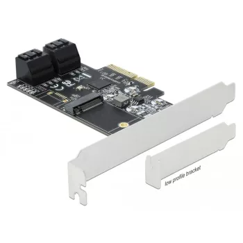 DeLOCK 90396 PCIe plokštė su 4 vidiniais SATA prievadais ir M.2 lizdu