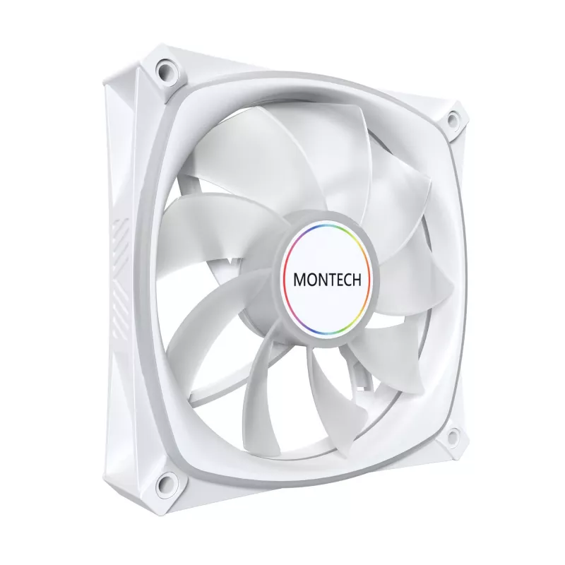 MONTECH RX120 PRO White 120mm ARGB Atvirkštinė Mentė 3 vnt. Pakuotė
