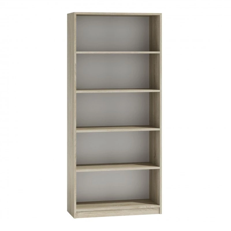 Biuro spintelė knygoms Top e shop R80 SONOMA, ąžuolo spalva, 5 lentynos, 800×300×1820 mm