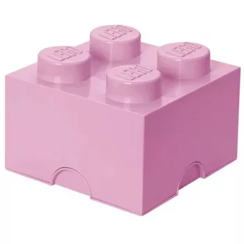 LEGO laikymo plyta Room Copenhagen 4, rožinė — LEGO Storage Brick 40031738, sukraunamas konteineris žaislams ir tekstilei