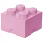 LEGO laikymo plyta Room Copenhagen 4, rožinė — LEGO Storage Brick 40031738, sukraunamas konteineris žaislams ir tekstilei
