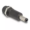 Adapteris DELOCK DC 5.5 x 2.1 mm (moteriškas) į DC 5.5 x 2.5 mm (vyriškas), juodas