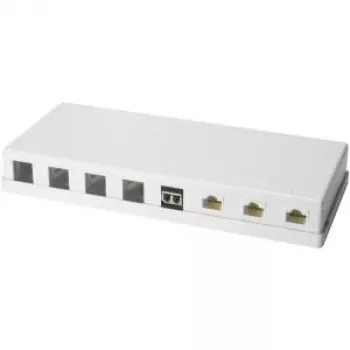 LOGILINK- Keystone paviršinė montavimo dėžutė 8 prievadų UTP, balta, tuščia (NK4035)