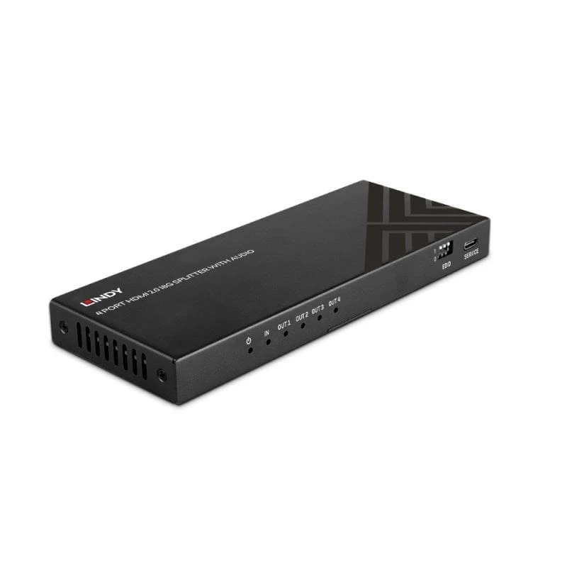 Lindy 38535 HDMI 8K60 šakotuvas su garsu, 4 prievadai